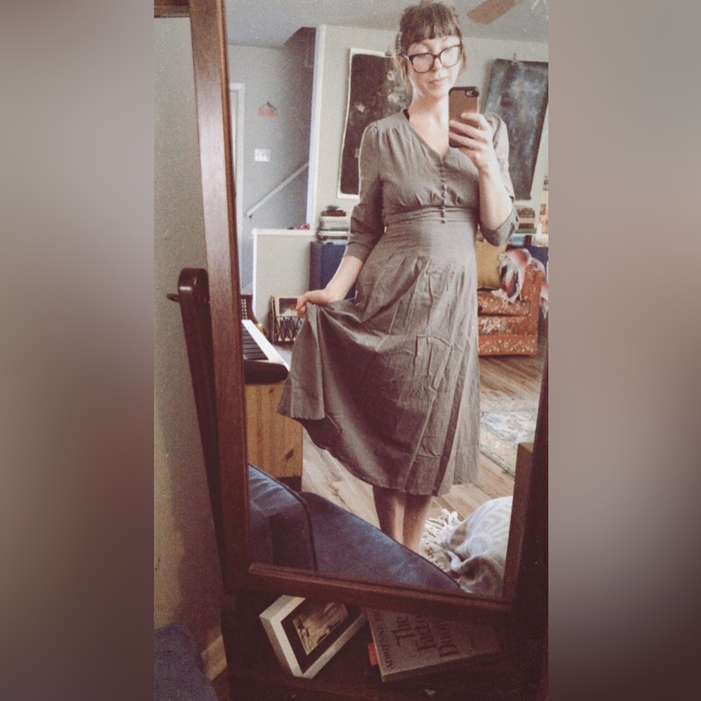 Pioneer Style Grey Prairie Dress